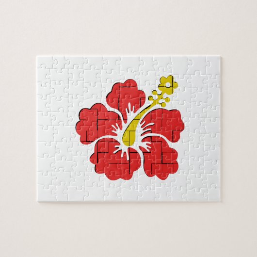 Floral Hibiscus Legpuzzel (Horizontaal)