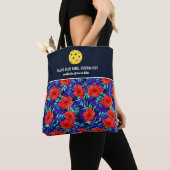 Floral Hibiscus Print Custom Pickleball Paddle Tote Bag (Dichtbij)