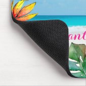 Floral Hibiscus Tropical Beach gepersonaliseerd Muismat (Hoek)