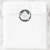 Floral High Tea Baby shower Dank u Sticker (Tas)