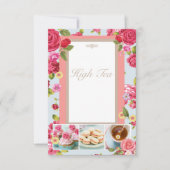 Floral High Tea Kaart (Voorkant)