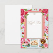 Floral High Tea Kaart (Voorkant / Achterkant)