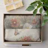 Floral Highland Cow With Wildflowers Decoupage Tissuepapier (Geschenk)