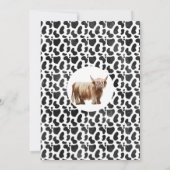 Floral Highland Heilige Koe Koe Print Eerste Verja Kaart (Achterkant)