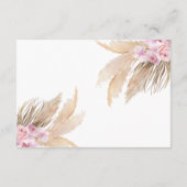Floral Highland Koe Baby shower Boeken voor Baby Informatiekaartje (Achterkant)