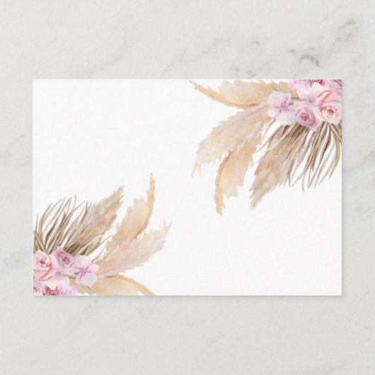 Floral Highland Koe Baby shower Boeken voor Baby Informatiekaartje (Achterkant)