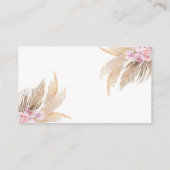 Floral Highland Koe Baby shower Registry Kaart (Achterkant)