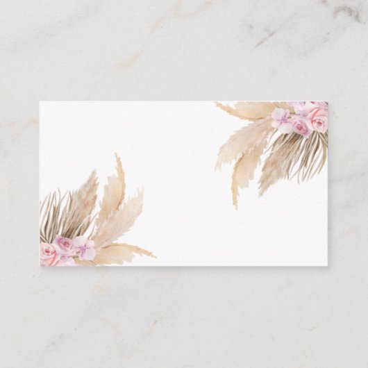 Floral Highland Koe Baby shower Registry Kaart (Achterkant)