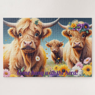 Floral Highland Koeien 20 x 30 Legpuzzel