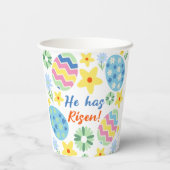 Floral Hij is opgestaan Pasen Mok Papieren Bekers (Achterkant)