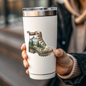 Floral Hiking Boot Vinyl Sticker | Die-Cut Sticker