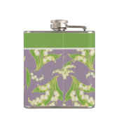  Floral Hip Flask: Lily of the Valley, Mauve Heupfles (Achterkant)