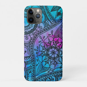 Floral Hippie Pattern - Blue by Megaflora Case-Mate iPhone Case