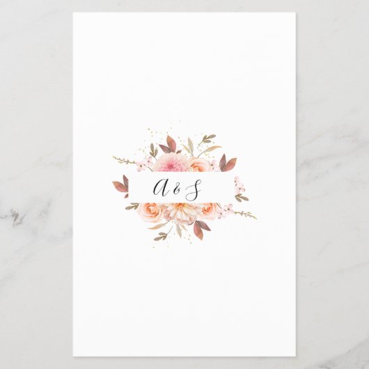 Floral Hoe goed ken je de bride game card? Flyer (Achterkant)