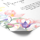 Floral Hoe groot is mama's buik spel Poster (Hoek)