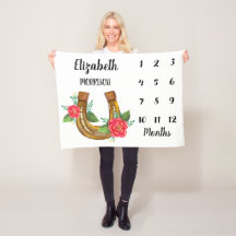 Floral Hoefijzer Baby Milestone