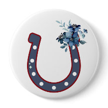 Floral Hoefijzer Button