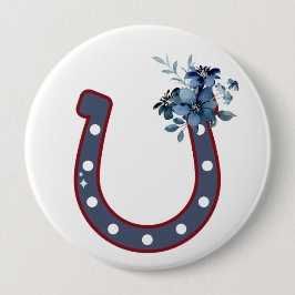 Floral Hoefijzer Button