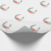 Floral Hoefijzer Cadeaupapier (Hoek)