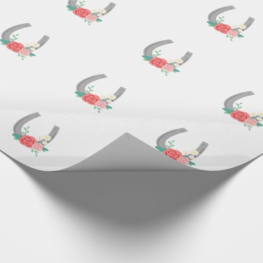 Floral Hoefijzer Cadeaupapier (Hoek)