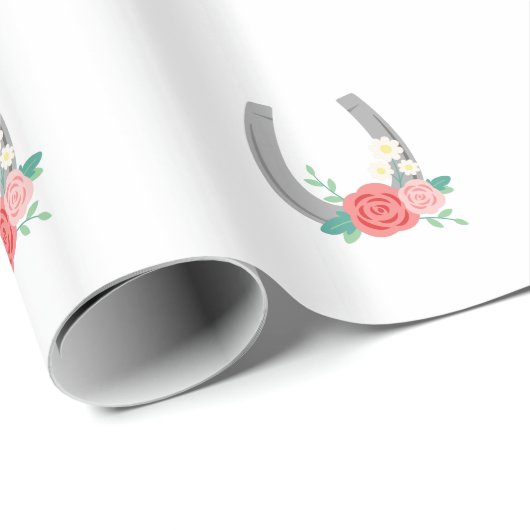 Floral Hoefijzer Cadeaupapier (Rol Hoek)