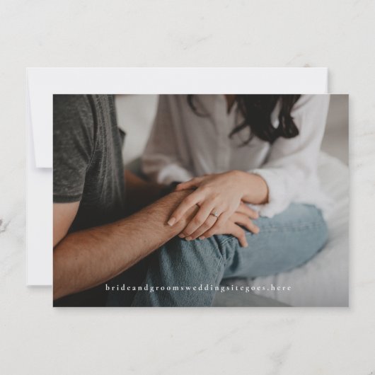 Floral Hoefijzers Rope Sla de datum op met Foto Kaart (Achterkant)