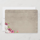 Floral Hoefijzers Rustic Wedding Kaart (Achterkant)