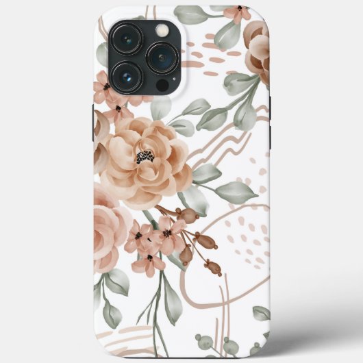 Floral Hoesje-Mate iPhone case (Achterkant)