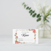 Floral hoeveel Kisses Bridal Enclosure Kaart (Staand voorkant)