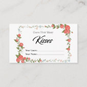Floral hoeveel Kisses Bridal Enclosure Kaart (Voorkant)
