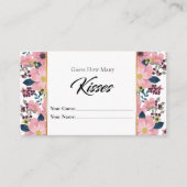 Floral hoeveel Kisses Bridal Enclosure Kaart (Voorkant)