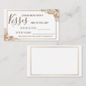 Floral Hoeveel kisses Vrijgezellenfeest kaartspel Plaatskaartje (Voorkant / Achterkant)