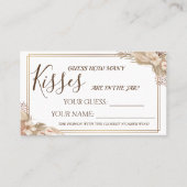 Floral Hoeveel kisses Vrijgezellenfeest kaartspel Plaatskaartje (Voorkant)