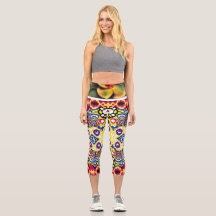 FLORAL - Hoge taille Capris