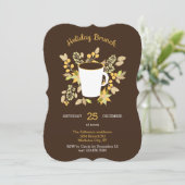 Floral Holiday Brunch uitnodiging (Staand voorkant)