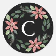 Floral Holiday Envelope Seal