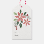 Floral Holiday Gift Label Cadeaulabel (Voorkant)