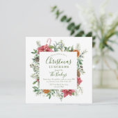 Floral Holiday Lijst | Kerstluis Kaart (Staand voorkant)