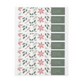 Floral Holiday - Retour adreslabel (Vel)