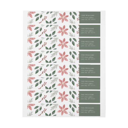 Floral Holiday - Retour adreslabel (Vel)