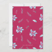 Floral Holiday / Uitnodiging met kerstfeest (Achterkant)