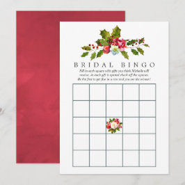 Floral Holly Vrijgezellenfeest Bingo Kaart