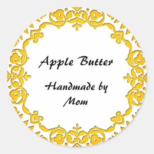 Floral Home Business Canning Soap Labels Geel (Voorkant)