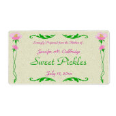 Floral Home Canning Jar Label Sjabloon (Voorkant)