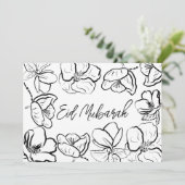 Floral, home decor cadeaus Eid Mubarak home decor Kaart (Staand voorkant)