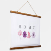 Floral Home Decor with Butterflies Hangend Wandkleed (Gebogen)