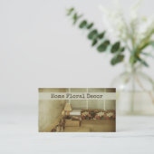 Floral Home Interieur Ontwerper Decor Meubels Visitekaartje (Staand voorkant)