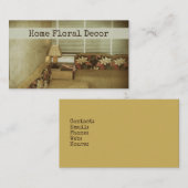 Floral Home Interieur Ontwerper Decor Meubels Visitekaartje (Voorkant / Achterkant)