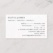 Floral Home Schoonmaak Maid Housekeeper service Visitekaartje (Achterkant)