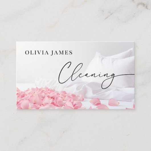 Floral Home Schoonmaak Maid Housekeeper service Visitekaartje (Voorkant)